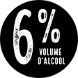 6% volume d'alcool